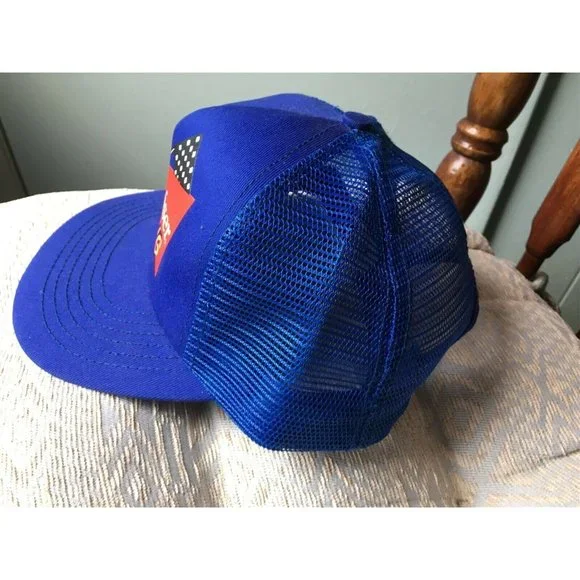 Budweiser Racing Baseball Mesh Trucker Cap Hat Adjustable Blue made in USA - Picture 2 of 7